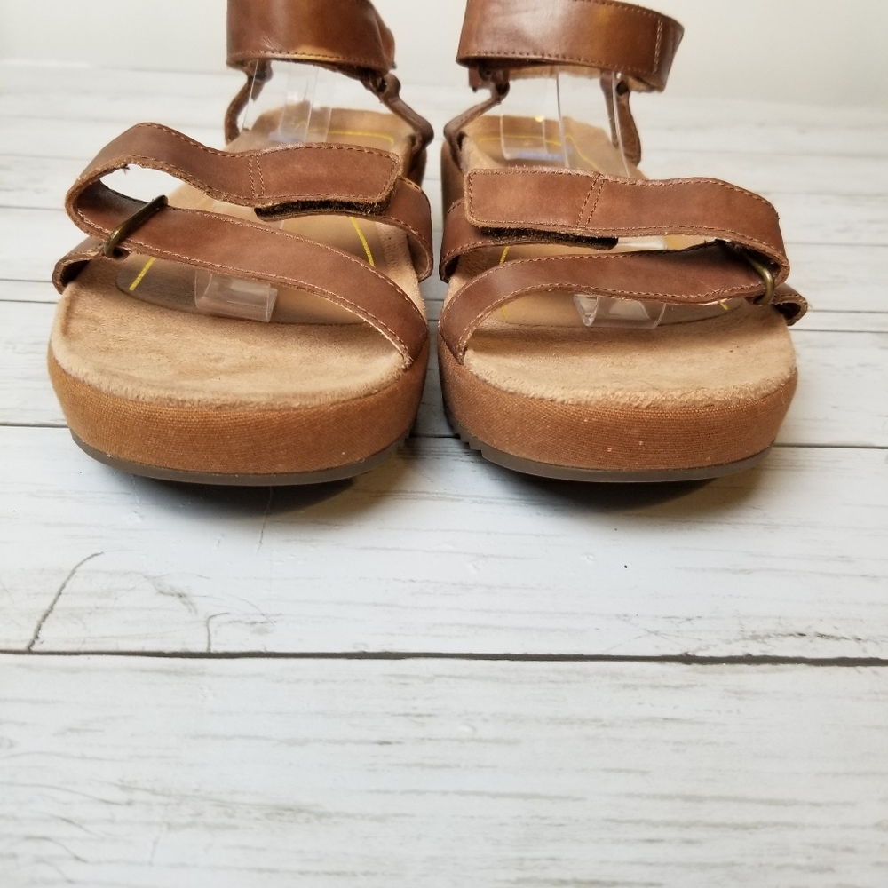 Vionic Kayan Leather Hook And Loop Platform Sanda… - image 5